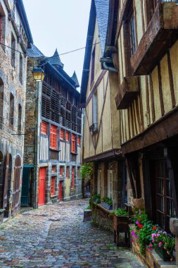 Kuzey Fransa, Brittany 'deki Dinan Tarihi Kasabası' ndan İzlenimler