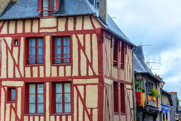 Wrażenia Historycznego Miasta Dinan Bretanii Północna Francja — Zdjęcie stockowe