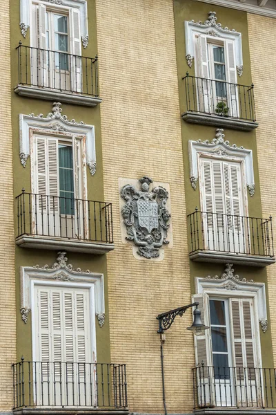 Vackra Byggnader Pamplona Navarra Spanien Arkitektur Med Originalitet — Stockfoto