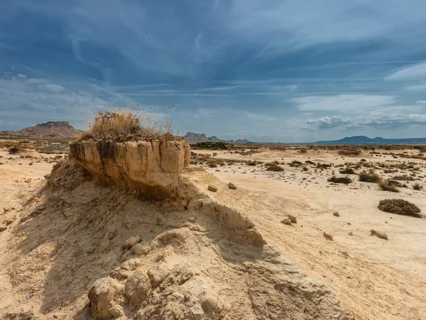 Breathtaking Scenery Rock Formations Bardenas Reales Natural Park Navarra Spain — Stock Photo, Image