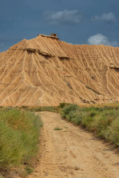 Breathtaking Scenery Rock Formations Bardenas Reales Natural Park Navarra Spain — Stock Photo, Image