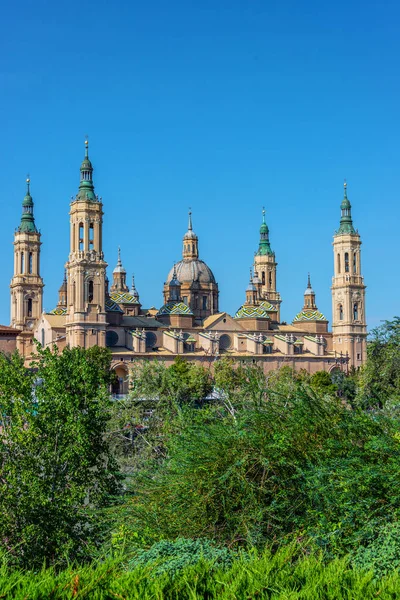 Vista Catedral Del Pilar Nuestra Señora Del Pilar Zaragoza Aragón —  Fotos de Stock
