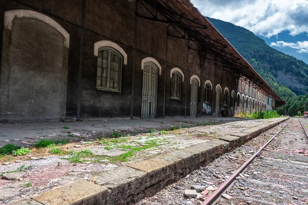 Terk Edilmiş Tren Istasyonu Canfranc Huesca Spanya — Stok fotoğraf
