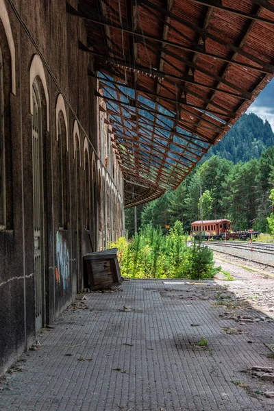 Opuštěná Železniční Stanice Canfranc Huesca Španělsko — Stock fotografie