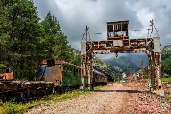 Terk Edilmiş Tren Istasyonu Canfranc Huesca Spanya — Stok fotoğraf