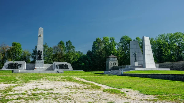 Impressions Memorial Mauthausen Monument Yugoslavian Victims Concentration Camp 2Nd — Stock Photo, Image