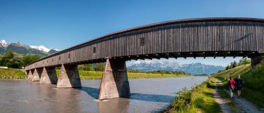 Ren Köprüsü İsviçre Liechtenstein, Vaduz, Lihtenştayn, Avrupa