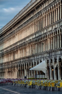 İtalya, Venedik 'teki Piazza San Marco' da Biblioteca Nazionale Marciana