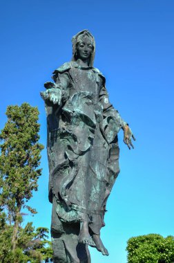 Venedik 'teki tren istasyonunda Santa Lucia Heykeli