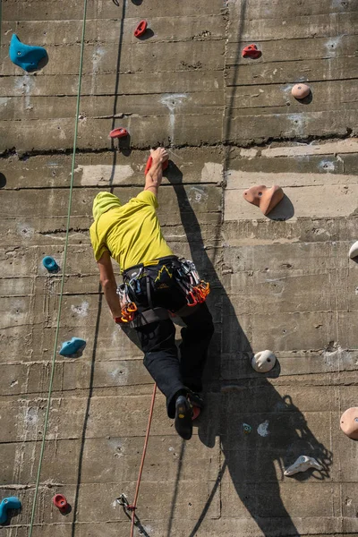 Escalada Grande Parede Artificial Seaquarium Antiga Torre Defesa Aérea Segunda — Fotografia de Stock