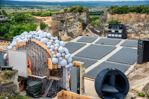 著名的 Rmersteinbruch 罗马采石场 位于布尔根兰州圣马丁 现在被用作夏季音乐节的自然舞台 2019年莫扎特的魔法长笛 — 图库照片