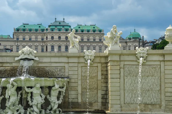 Ünlü Schloss Belvedere Johann Tarafından Inşa Edilmiş Güzel Manzarasını Lukas — Stok fotoğraf