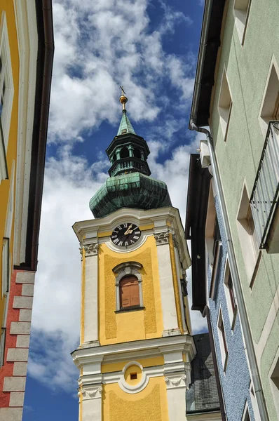 Die Pfarrkirche Der Stadt Gmunden Österreich — Stockfoto