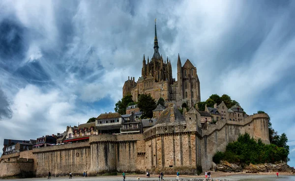 Beautiful Mont Saint Michel Cathedral Island Normandy Northern France Europe — Stock Photo, Image