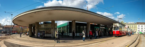 Hietzing Deki Tramvay Metro Istasyonu Schoenbrunn Kalesi Yakın — Stok fotoğraf