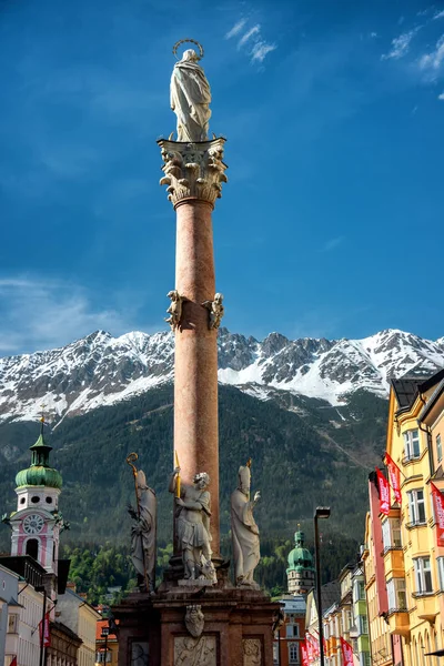 Columna Santa Ana Capital Del Tirol Innsbruck Austria Columna Santa — Foto de Stock