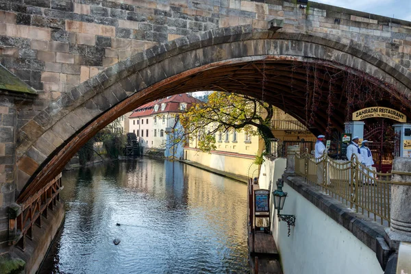 Certovka Which Narrow Canal Running Lesser Quarter Old Town Prague — Stock Photo, Image