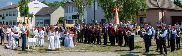 Corpus Christi Procession Apetlon Burgenland — Photo