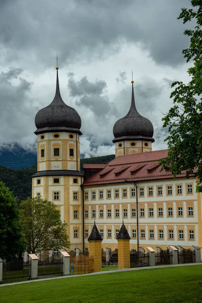 Stift Stams Stams Tyrol Batı Avusturya Devlet Belediyesi Barok Manastır — Stok fotoğraf