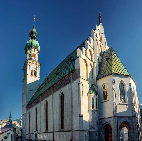 Die Stadtpfarrkirche Der Pfarrei Nicolas Zentralen Platz Oberer Stadtplatz Herzen — Stockfoto