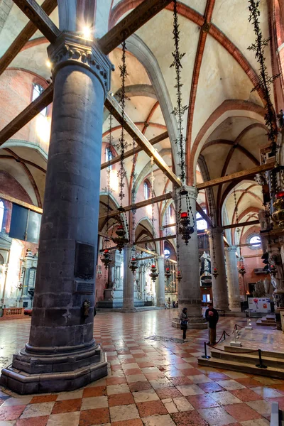 Benátky Itálie Prosince 2019 Interiérový Pohled Santa Maria Gloriosa Dei — Stock fotografie