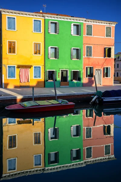 Les Célèbres Maisons Colorées Burano Venise — Photo