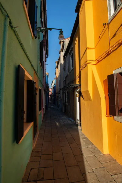Les Célèbres Maisons Colorées Burano Venise — Photo