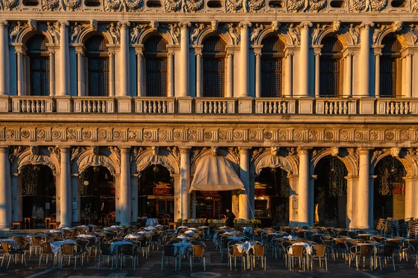 Βενετία Ιταλία Δεκ 2019 Καφέ Στην Πλατεία Piazza San Marco — Φωτογραφία Αρχείου