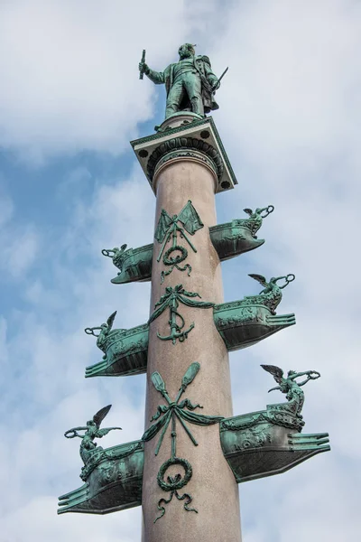 Monument Austrian Admiral Wilhelm Von Tegetthoff One Most Outstanding Marine — Stok fotoğraf