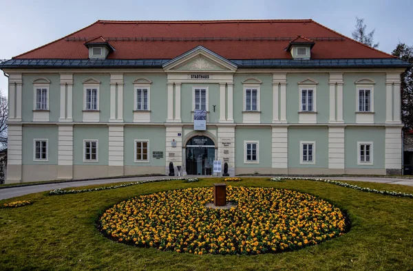 Vista Del Stadthaus Klagenfurt Austria — Foto de Stock