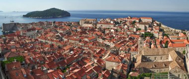 Kotor, Karadağ eski şehrin havadan görünümü.