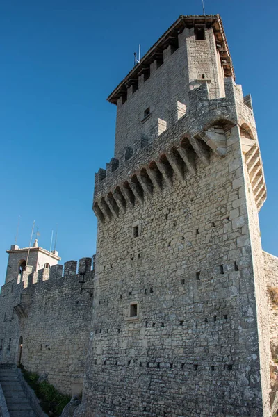 Cesta Und Montale Der Steilküste Des Monte Titano Zweiter Turm — Stockfoto