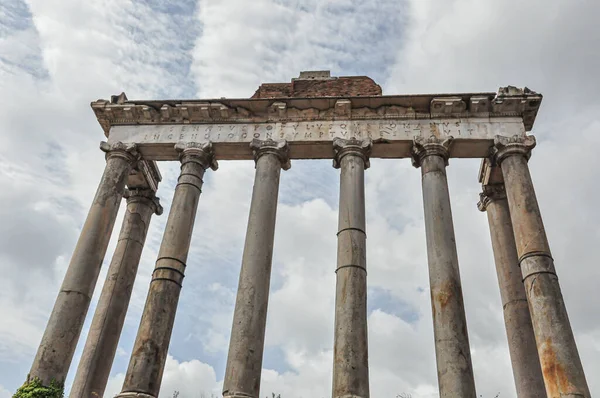 Tempel Van Saturnus Het Forum Romanum — Stockfoto