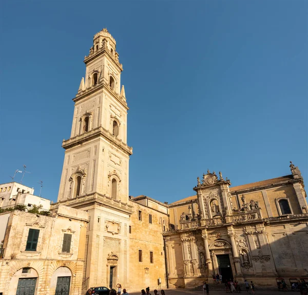 Plaza Del Duomo Con Catedral Lecce Italia Lecce Principal Ciudad —  Fotos de Stock
