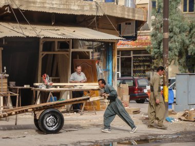 Daily life in Bazar and downtown of Erbil, Kurdistan, Northern Iraq           clipart