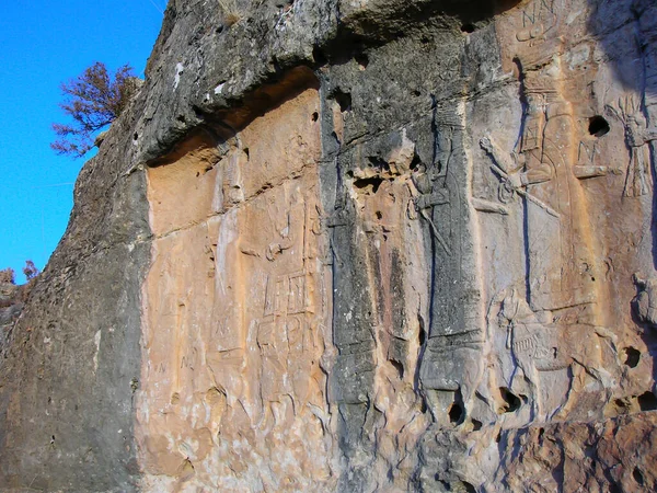 Relieves Arqueológicos Neo Asirios Halamata Con Vistas Nohadra Duhok Región — Foto de Stock