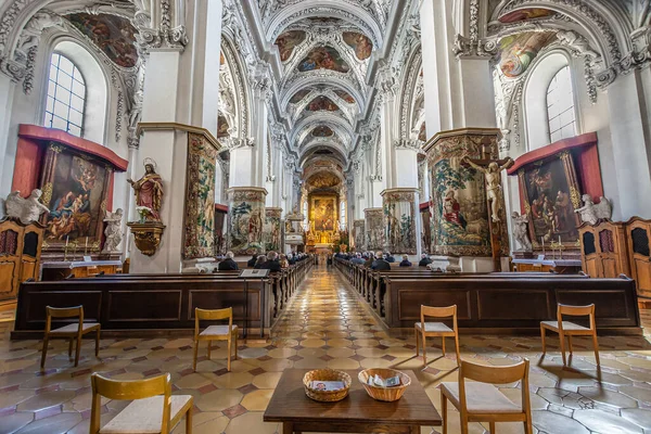 Impresii Ale Celebrei Mănăstiri Kremsmuenster Din Austria Superioară Vedere Interioară — Fotografie, imagine de stoc