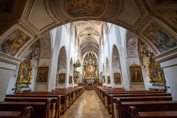 Vue Intérieure Abbaye Seitenstetten Allemand Stift Seitenstetten Est Monastère Bénédictin — Photo