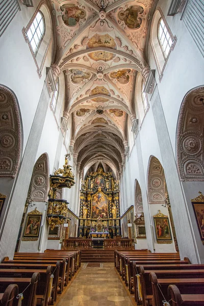 Vue Intérieure Abbaye Seitenstetten Allemand Stift Seitenstetten Est Monastère Bénédictin — Photo