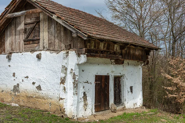 Techo Paja Una Bodega Heiligenbrunn Burgenland Austria — Foto de Stock