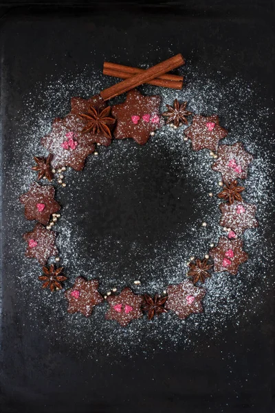 Christmas time composition with cookies — Stock Photo, Image