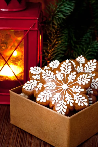 Composição de tempo de Natal com cookies — Fotografia de Stock