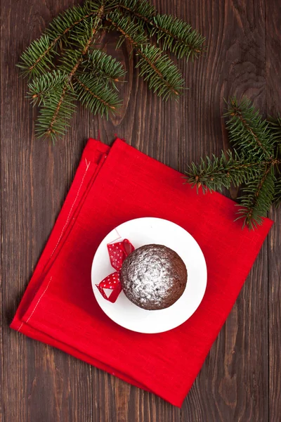 Рождественский домашний кекс — стоковое фото