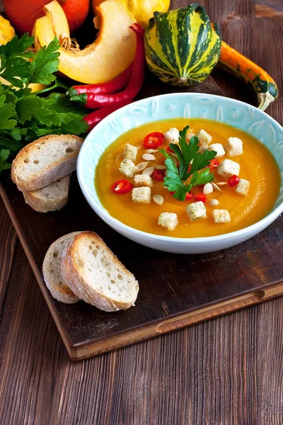 Sopa de calabaza fresca — Foto de Stock