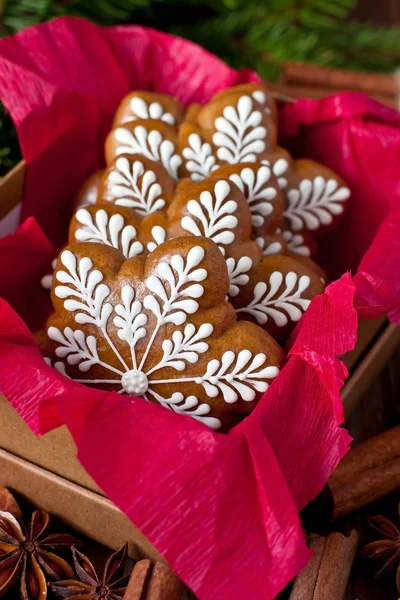 Composição de Natal ou Ano Novo com cookies — Fotografia de Stock