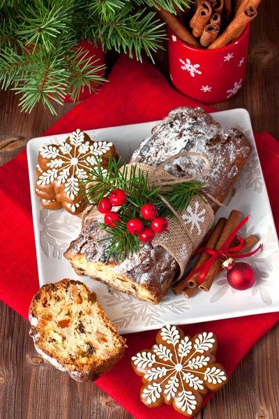 Noel geleneksel kek — Stok fotoğraf