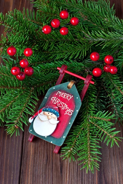 Composição de Natal com decoração de férias — Fotografia de Stock