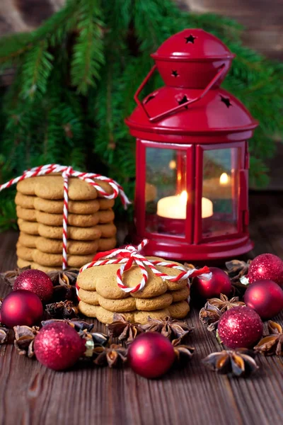 Świąteczna kompozycja z ciasteczkami — Zdjęcie stockowe