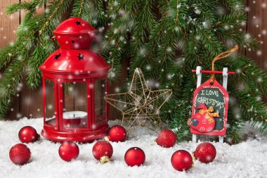 Noel parlak sembol ile natürmort