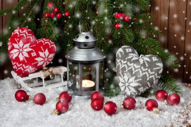 Tatil dekorasyon ile Noel kompozisyon
